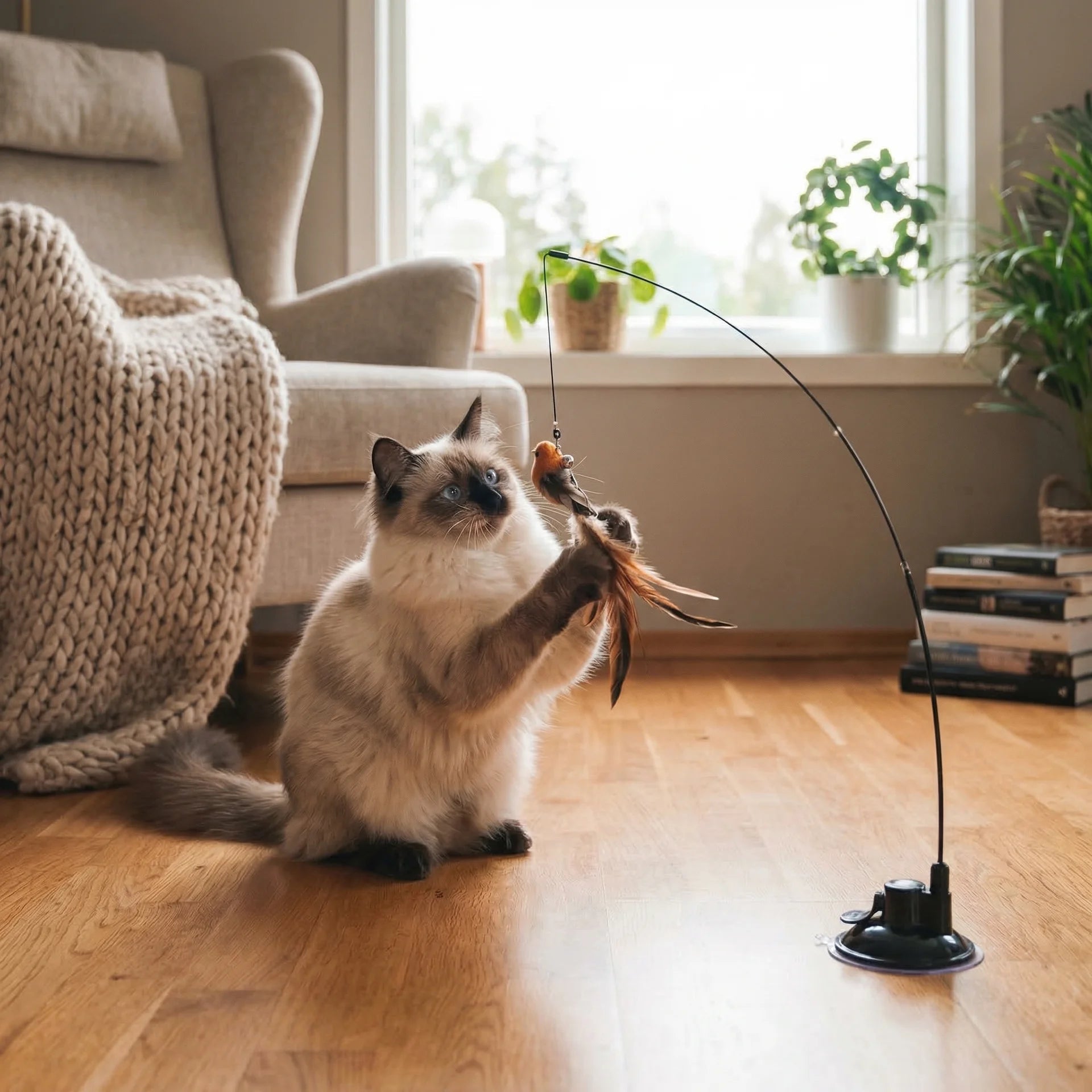 FlutterBird™ Interactive Cat Toy - Teddy Pet Image